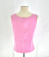 Womens Size Large Sigrid Olsen Light Pink Tank Top 100% Cotton - RealThreads